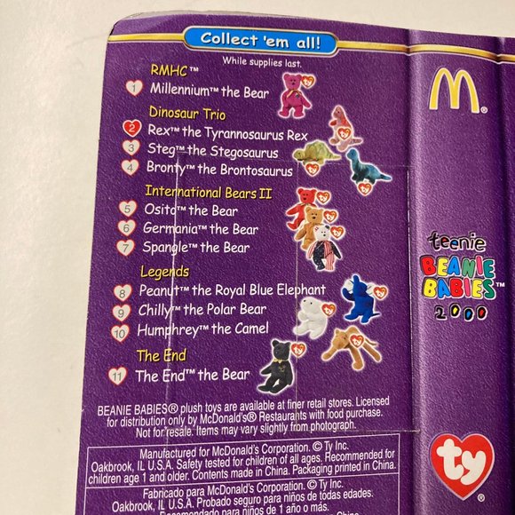 McDonald's Ty Beanie Babies "Dinosaur Trio Collection" Steg & Rex New Unopened - Picture 10 of 12